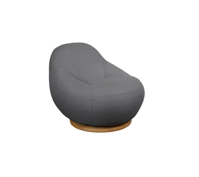 Gem lounge chair w/teak swivel