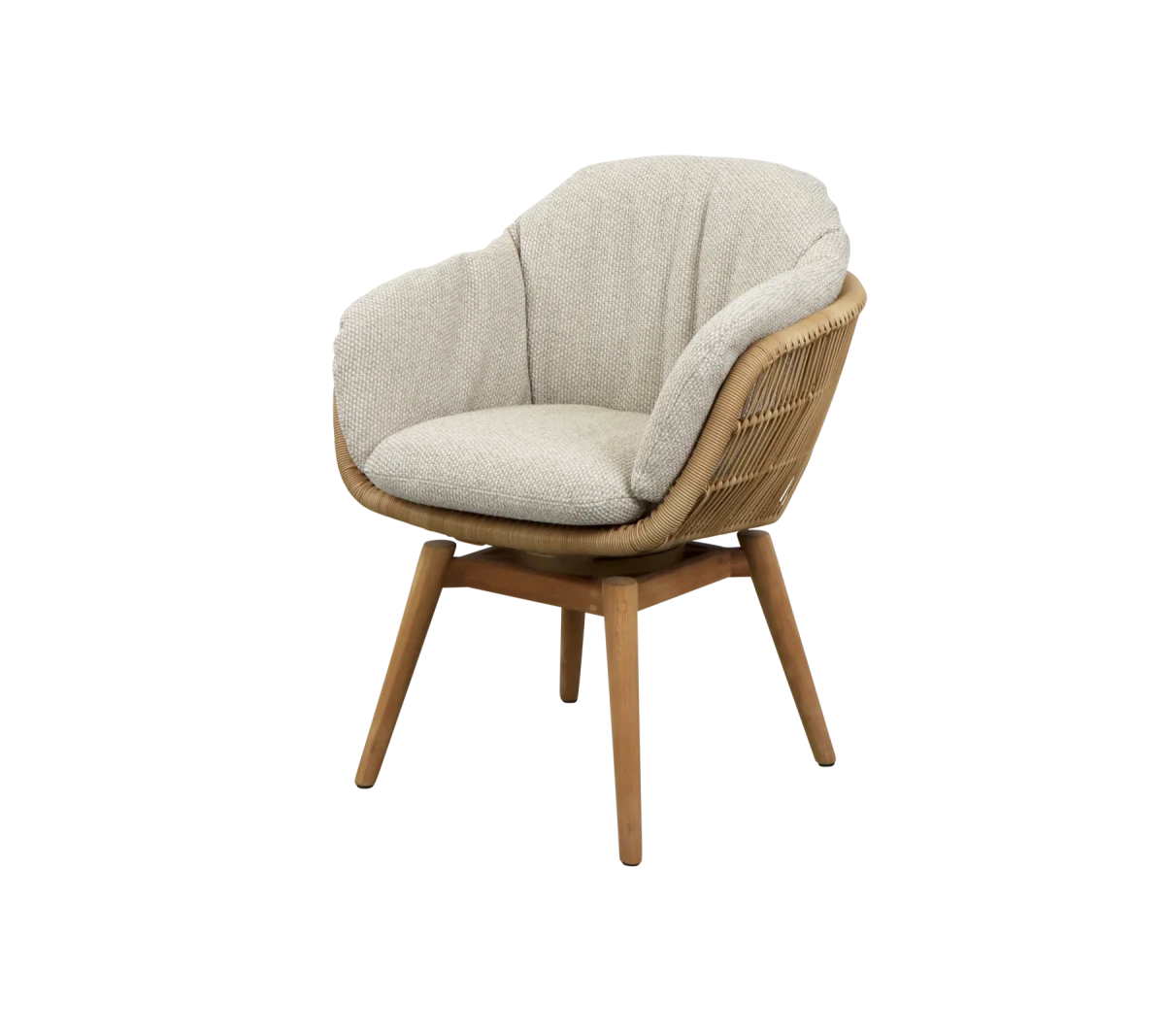 Stay chair w/teak swivel