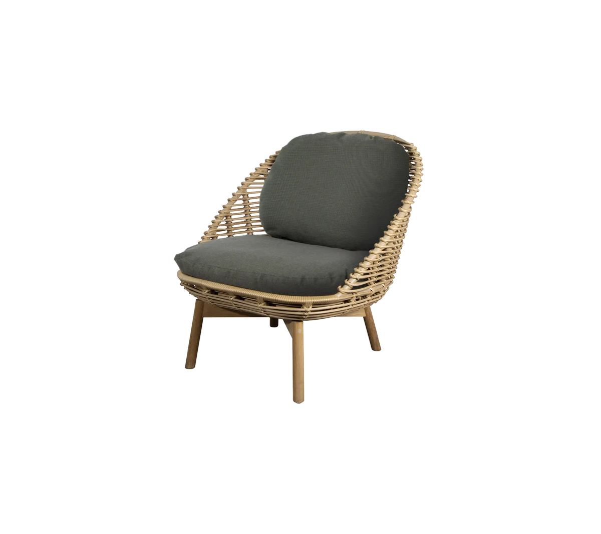 Hive lounge chair w/teak legs