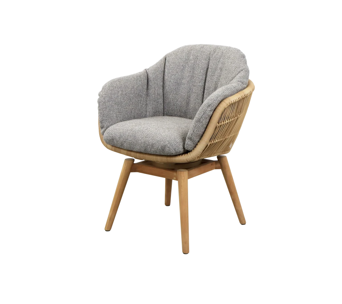 Stay chair w/teak swivel