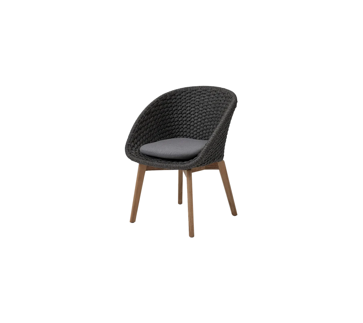 Peacock chair w/teak legs