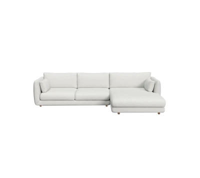Bloom 2-seater sofa w/chaise lounge left