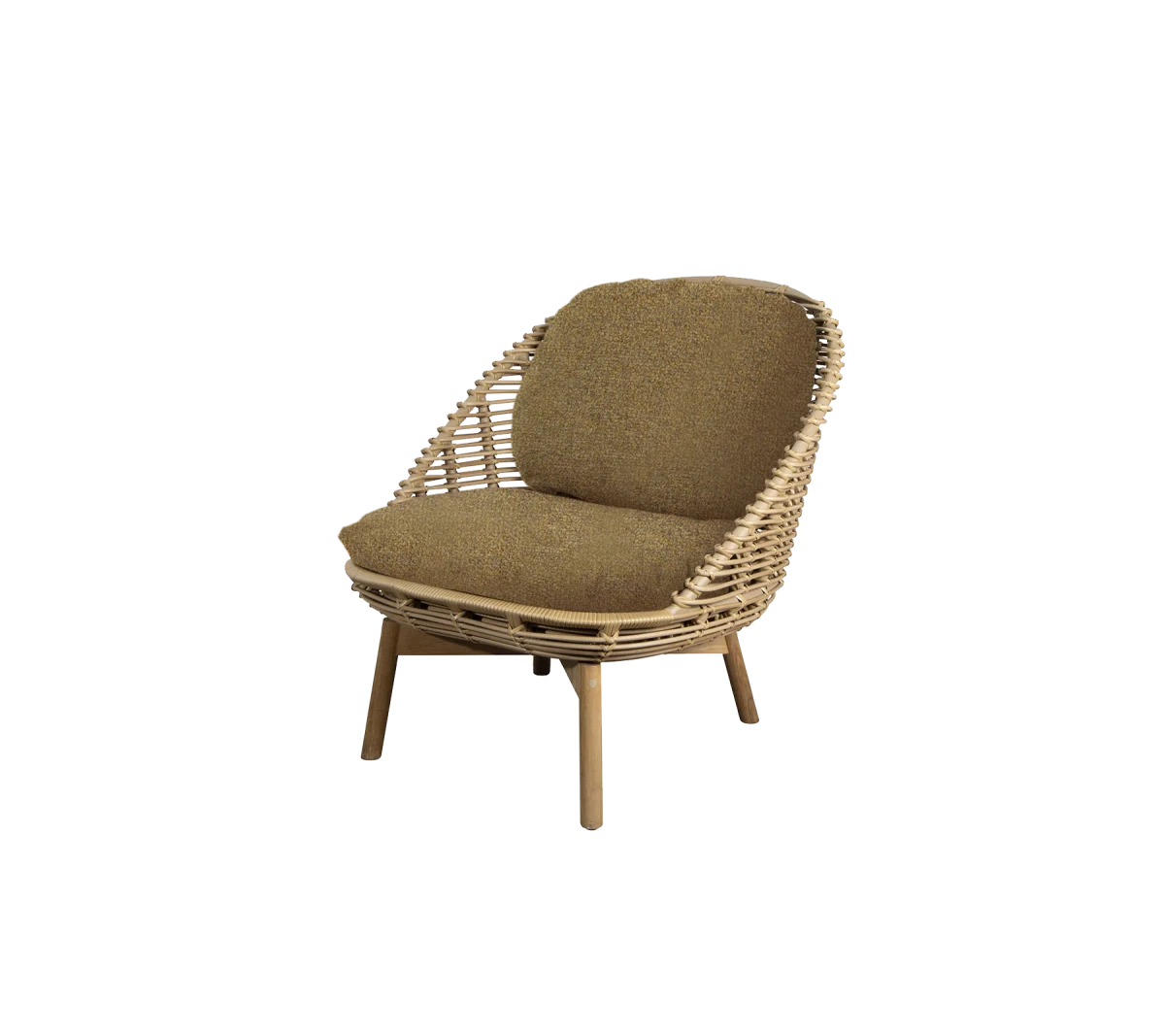Hive lounge chair w/teak legs