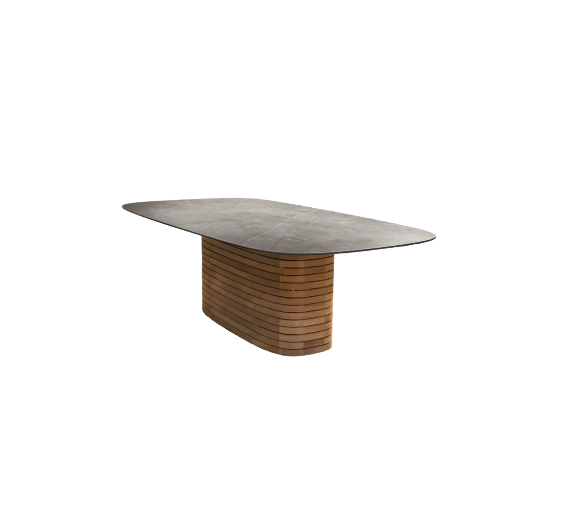 Mellow dining table base oval