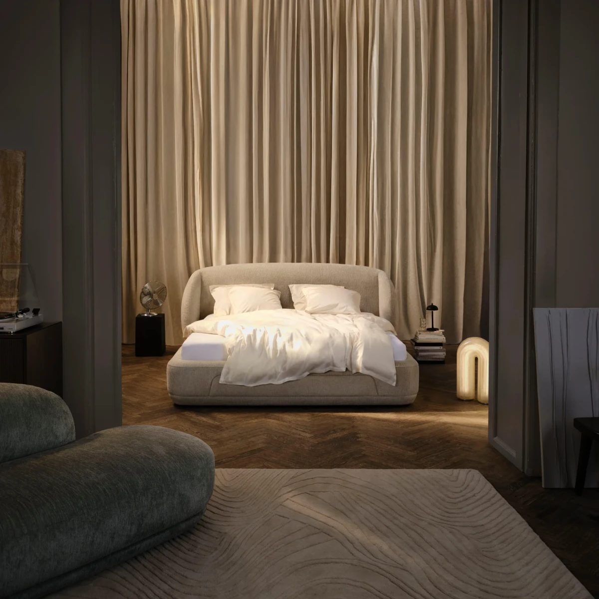 Bolzano bed with slats  - W140xL200cm