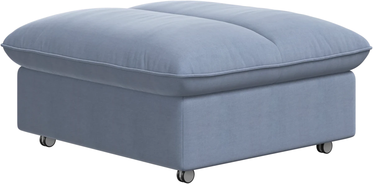 Southampton pouffe on wheels with storage