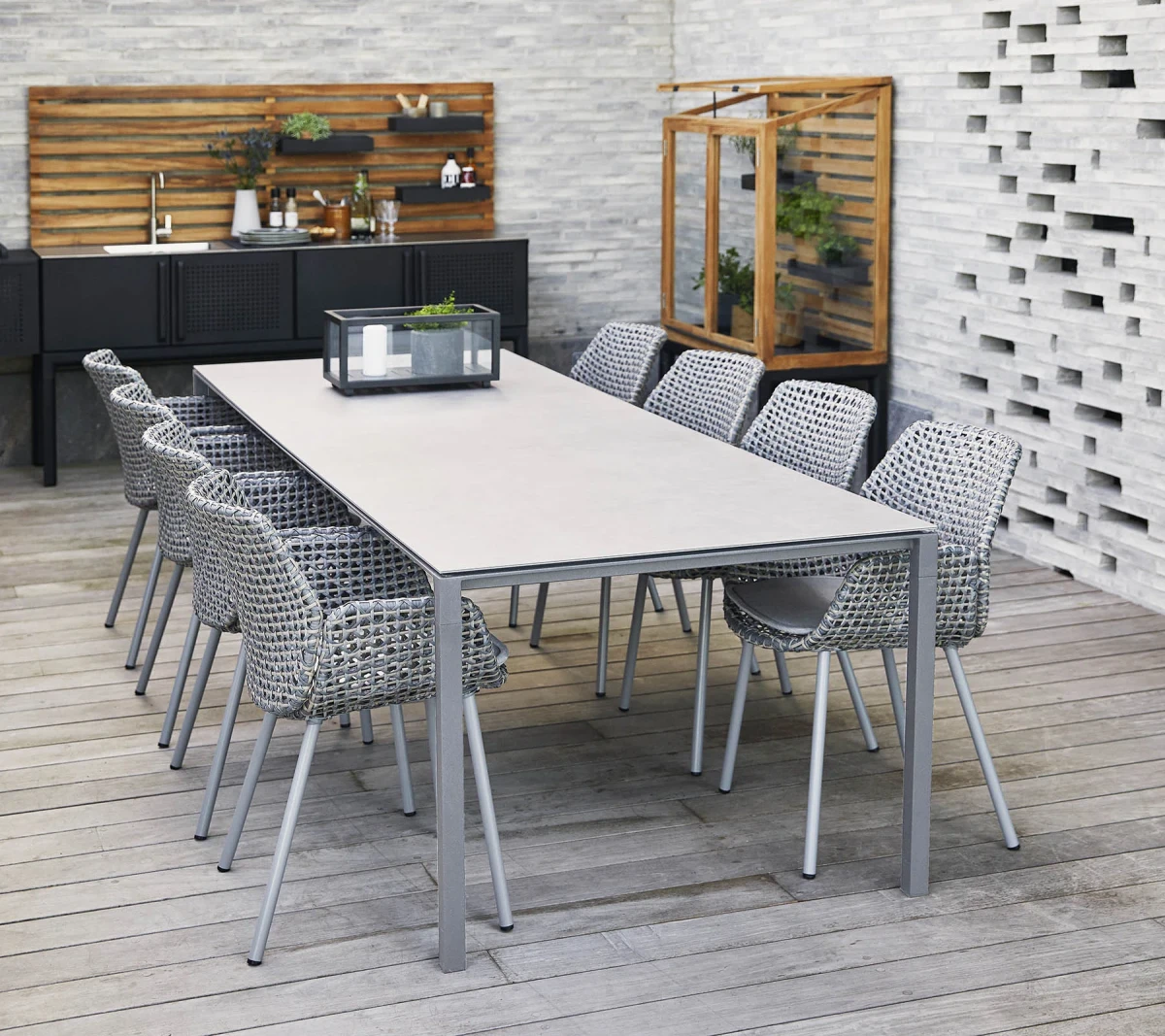 Pure dining table base, 280x100 cm