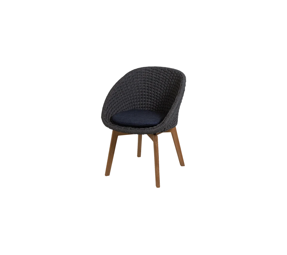 Peacock chair w/teak legs