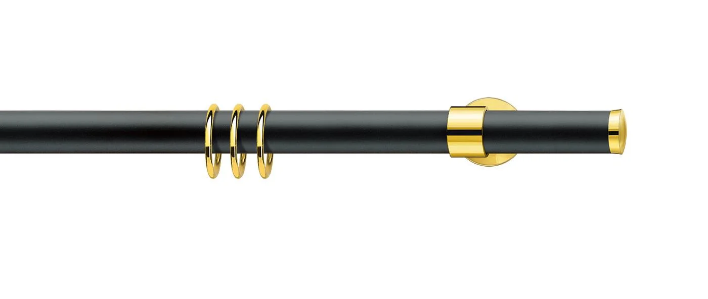 Black / brass