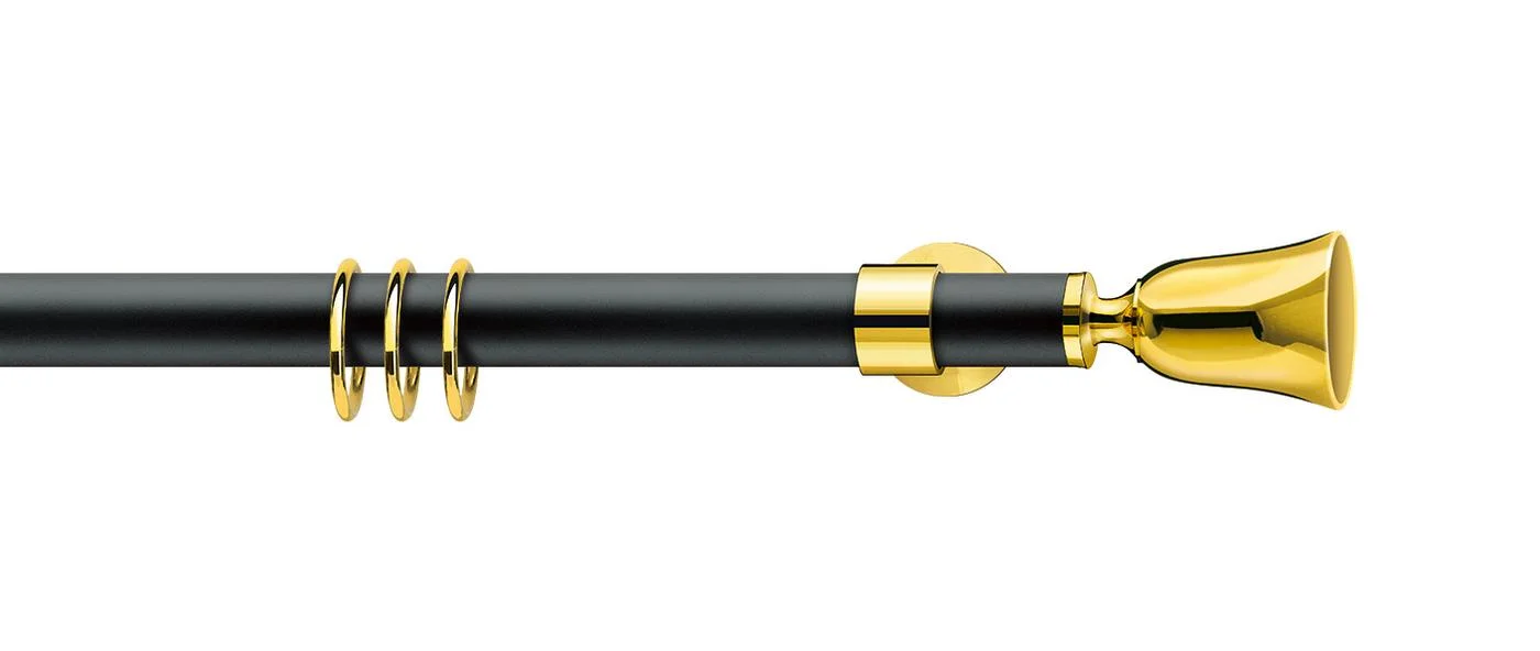 Black / brass