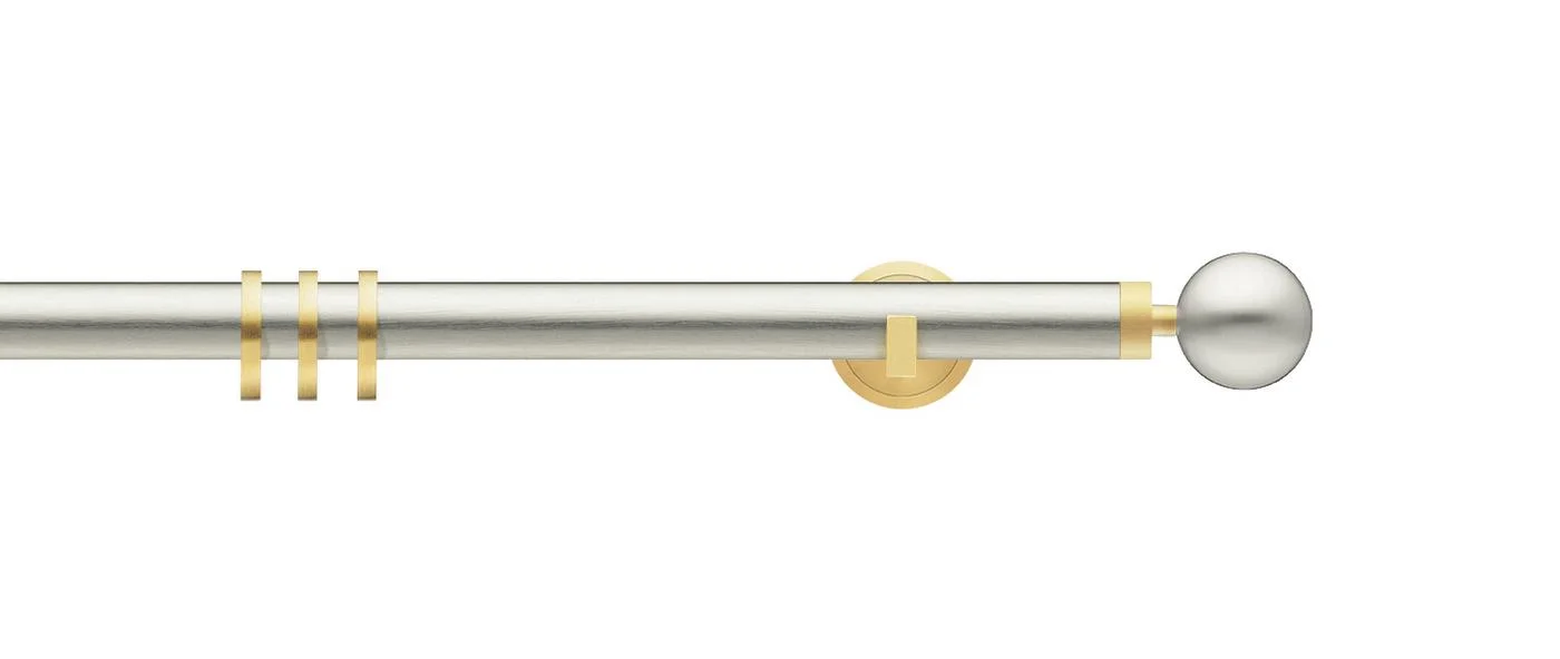 Brushed nickel / brushed brass