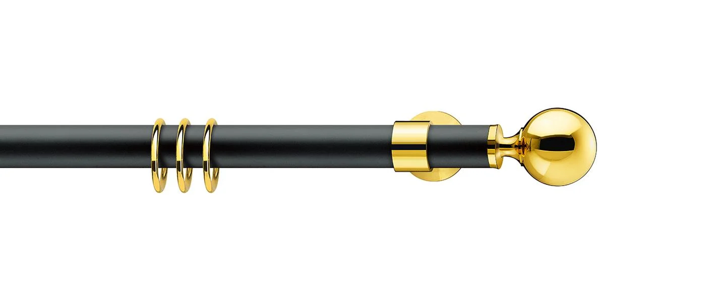 Black / brass