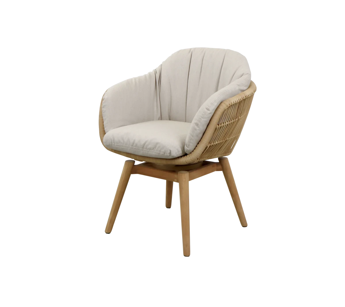 Stay chair w/teak swivel