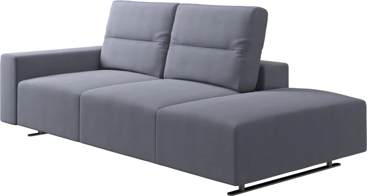 Hampton sofa with adjustable back and lounging unit left side