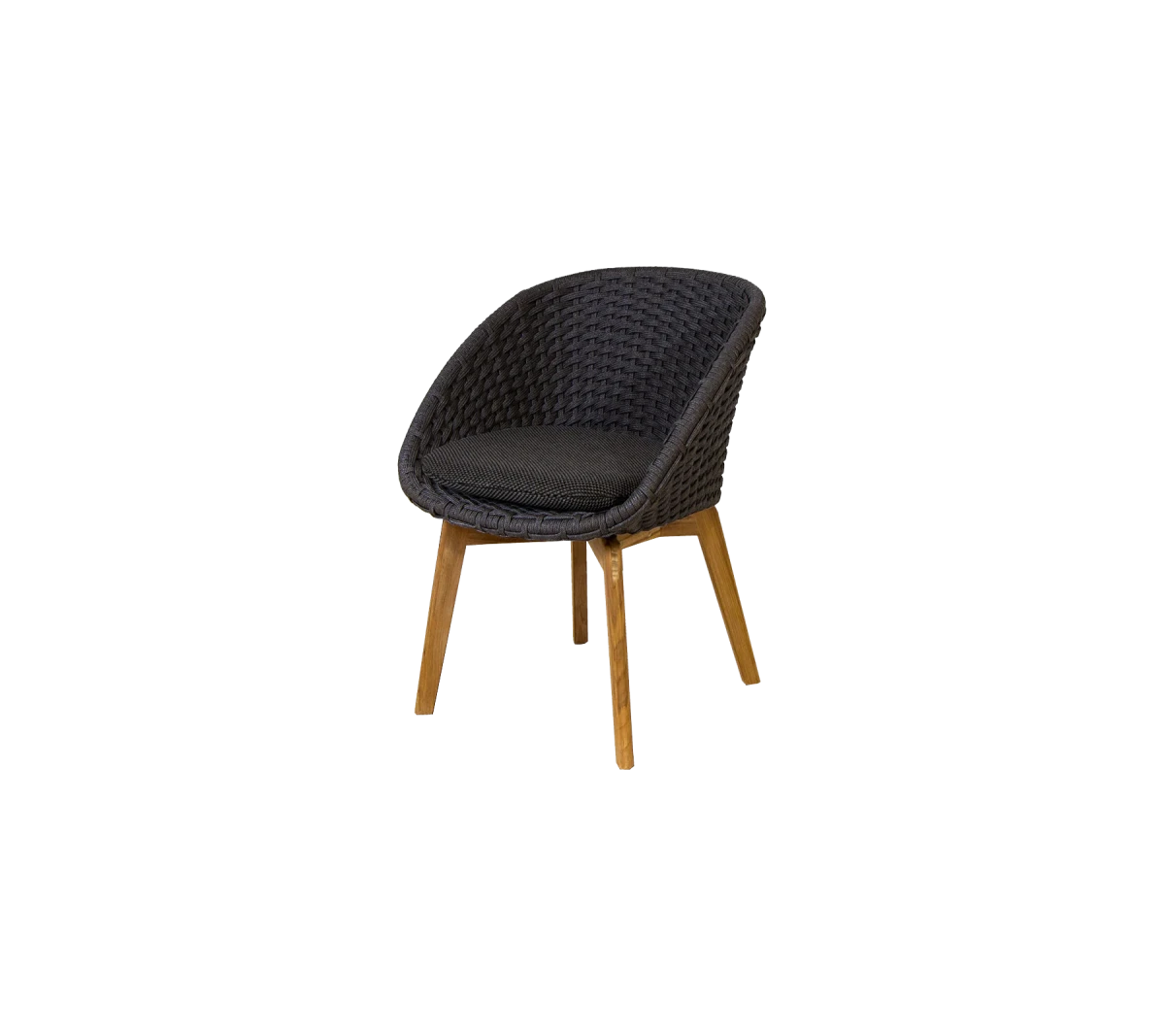 Peacock chair w/teak legs