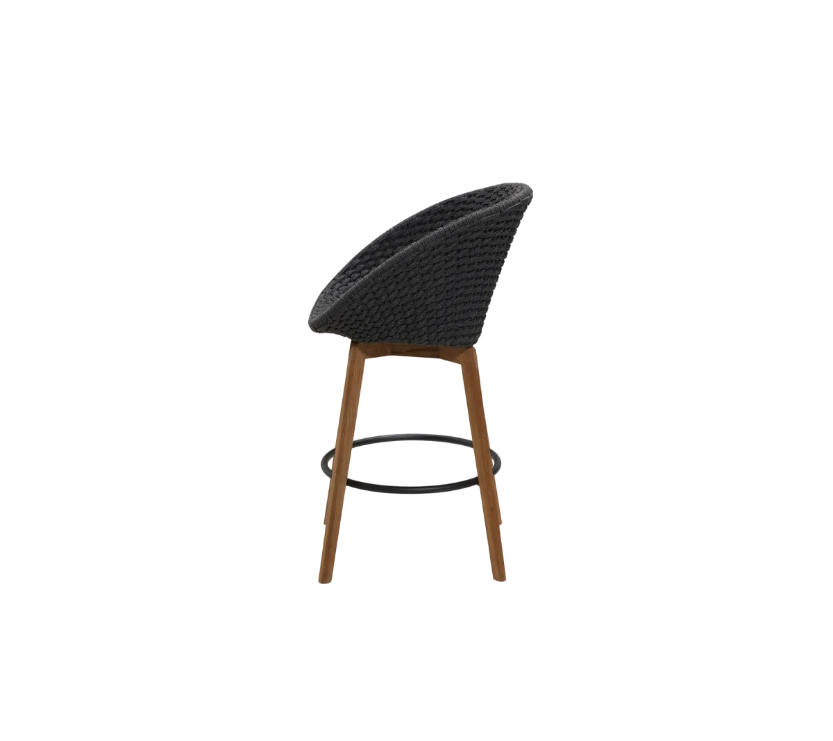 Peacock bar chair w/teak legs