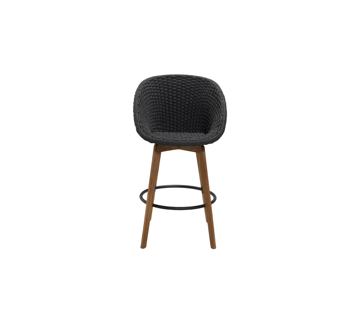 Peacock bar chair w/teak legs