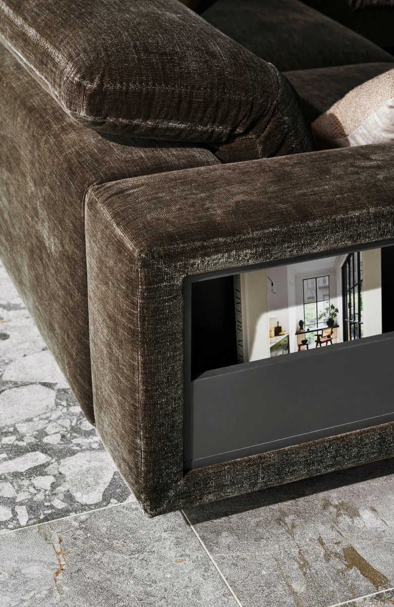 Hampton sofa with adjustable back and resting unit left side