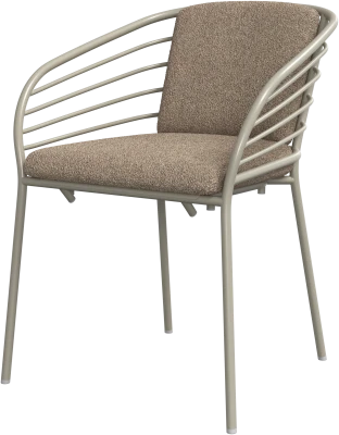 Cancún dining chair with arm & cushion