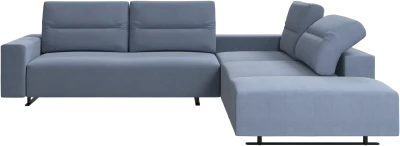Hampton corner sofa with adjustable back and storage on left side