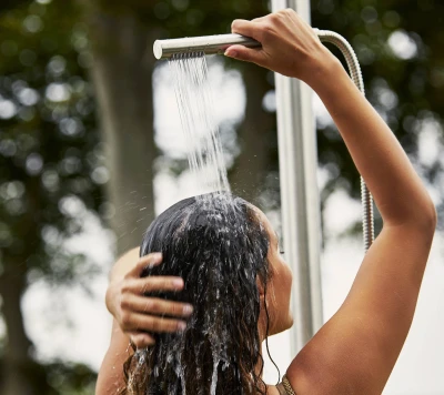 Lagoon outdoor shower