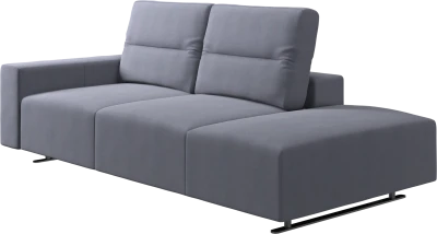 Hampton sofa with adjustable back and lounging unit right side