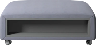 Hampton footstool on wheels with storage left and right sides