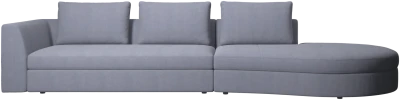 Bergamo sofa with round lounging unit,right