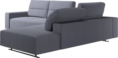Hampton corner sofa with adjustable back and lounging unit