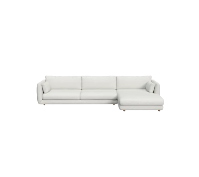Bloom 3-seater sofa w/chaise lounge left