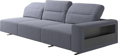 Hampton sofa with adjustable back and storage on the right side