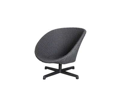 Peacock lounge chair w/swivel aluminium base